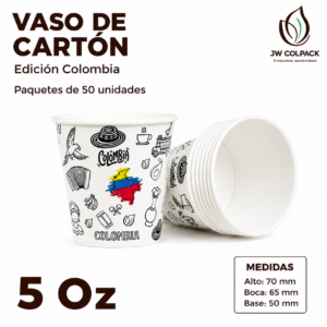 Vaso de Cartón Edición Colombia 5 oz