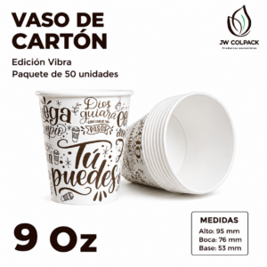 Vaso de Cartón  9 oz Ref. VIBRA