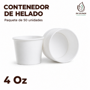 Contenedor para Helado 4 oz Ref. BLANCO