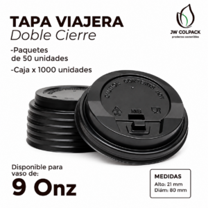 Tapa Viajera Doble Cierre (9 oz)