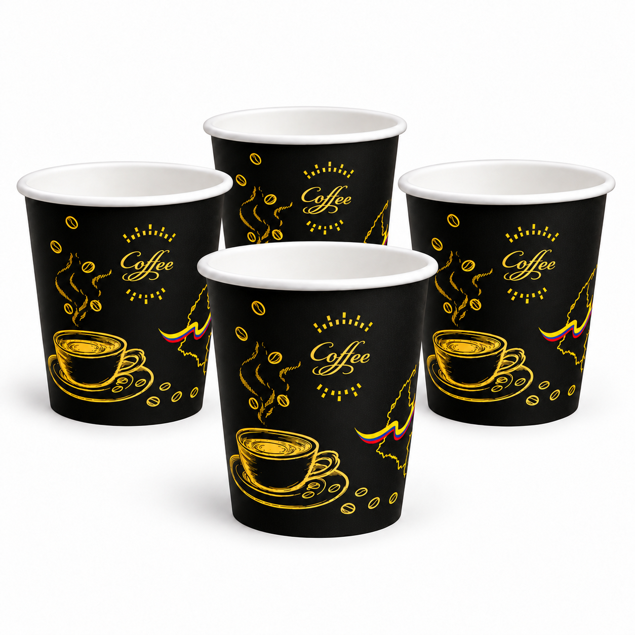 Vaso de Cartón Negro 7 oz - Imagen 3
