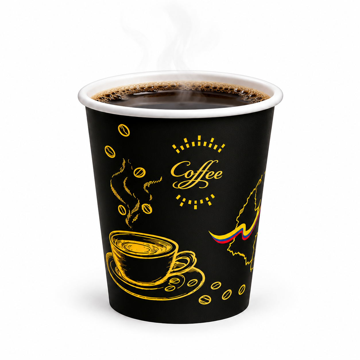 Vaso de Cartón Negro 7 oz - Imagen 4
